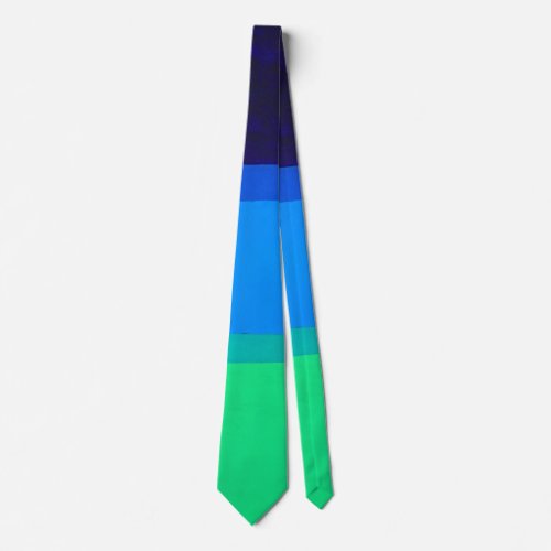 Purple Blue Green Ocean modern abstract art Neck Tie