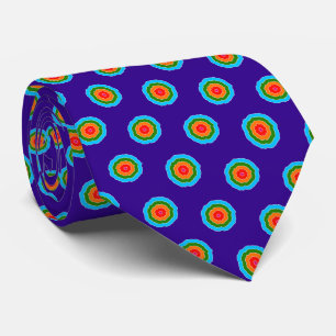 Purple Blue Green Orange Red Dot Pattern Neck Tie
