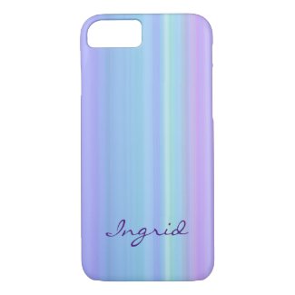 Purple Blue Green Pastel Rainbow iPhone 7 Case