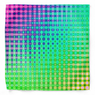 Purple Blue Green Yellow Pattern Bandana