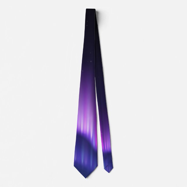 Purple Blue Haze Sky - Polar Lights   Neck Tie (Front)