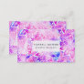 Purple blue henna boho floral mandala pattern business card