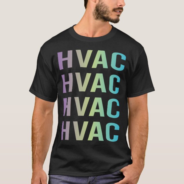 Purple Blue HVAC T-Shirt (Front)