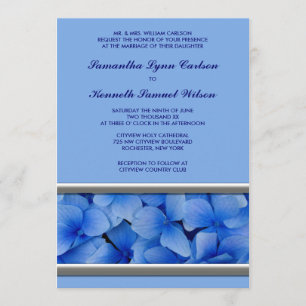 Purple Blue Hydrangea Wedding Invitations