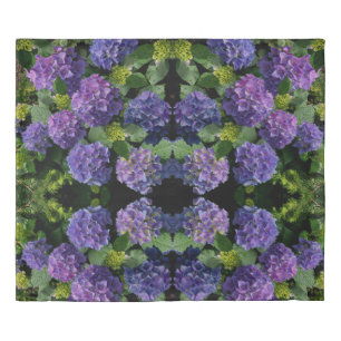 Purple blue hydrangeas purple blue flowers duvet cover