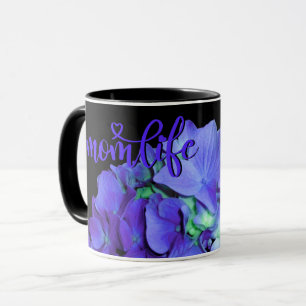 Purple blue Hydrangeas purple flowers #momlife Mug