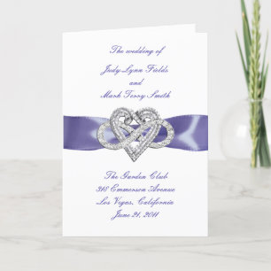 Purple Blue Infinity Heart Program Card