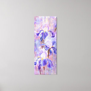 Purple Blue Iris Flowers Canvas Print - Painting
