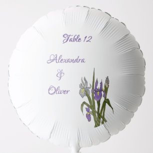 Purple & Blue Iris Water Table Number Balloon
