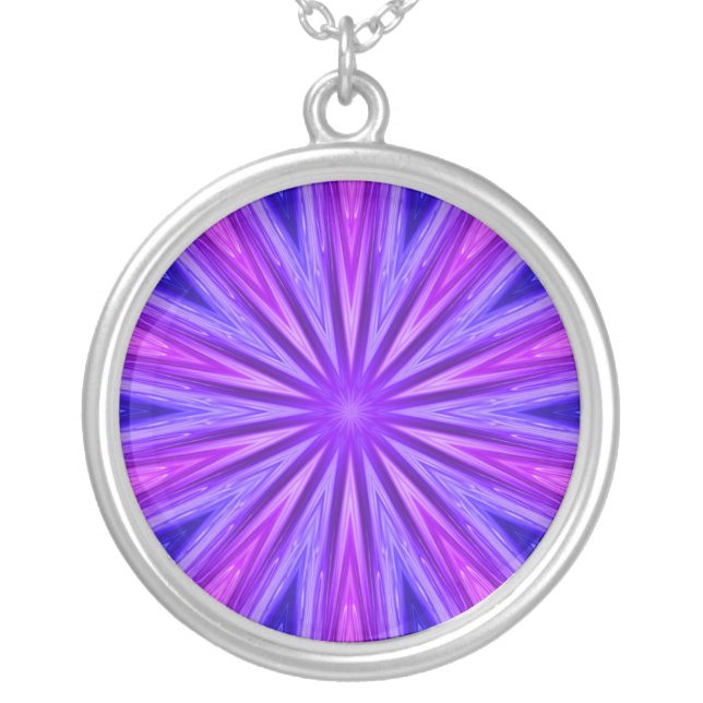 Purple/Blue Kaleidoscope Necklace (Front)