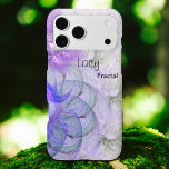 Purple Blue Lacy Abstract Flower Artwork Custom  iPhone 17 Pro Max Case