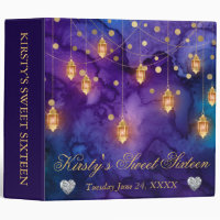 Purple & Blue Lantern Glow Sweet 16 Photo Album