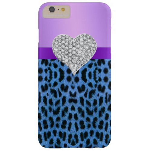 Purple Blue Leopard Print Heart iPhone 6 Case