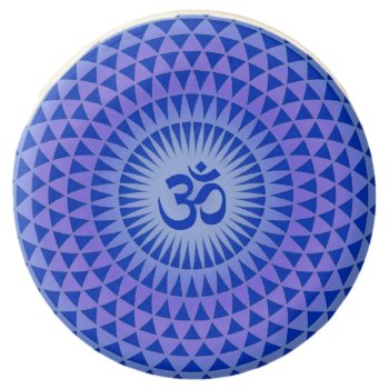 Purple Blue Lotus Flower Meditation Wheel Om Chocolate Dipped Oreo by mystic_persia at Zazzle