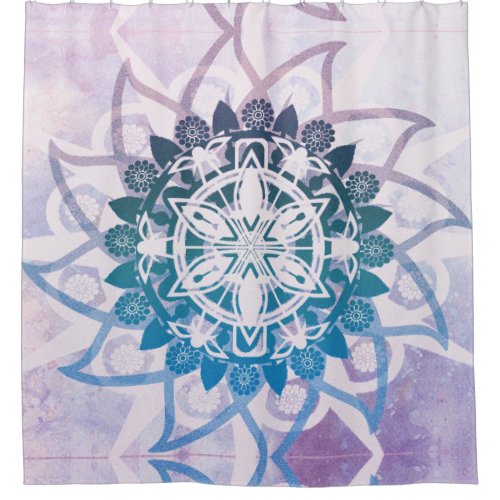 Purple Blue Mandala Shower Curtain