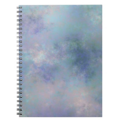 Purple Blue Misty Watercolor Background Notebook