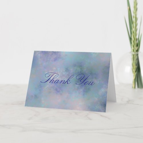 Purple Blue Misty Watercolor Background Thank You
