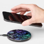 Purple Blue N Teal Abstract Bubbles Wireless Charger (Hand)