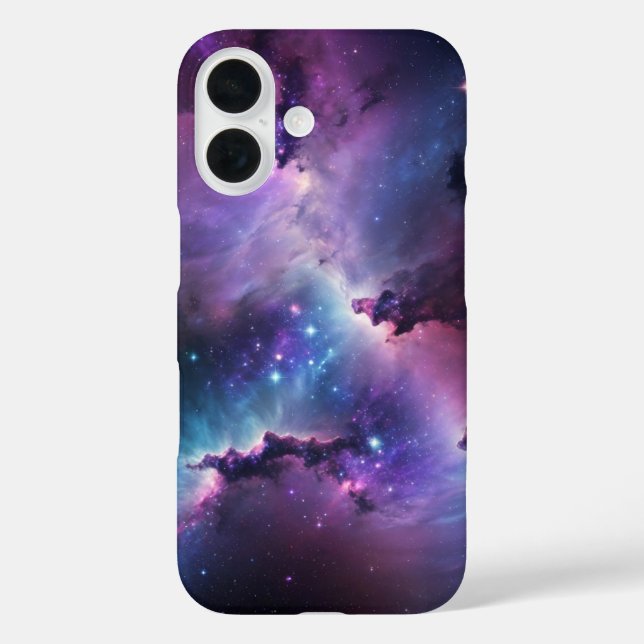 Purple-Blue Nebula with Stars Case-Mate iPhone Case (Back)