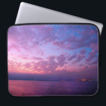 Purple blue ocean sunset photo simple modern bold laptop sleeve<br><div class="desc">Get inspired whenever you use your neoprene laptop sleeve with this gorgeous photo of a softly lit purple, pink, and blue sunset over the Pacific Ocean. This laptop sleeve comes in three sizes: 15", 13", and 10”. Makes a great gift for someone special! You can easily personalize this neoprene laptop...</div>