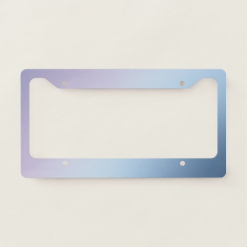 Purple Blue Ombre Gradient Blur Abstract Design License Plate Frame