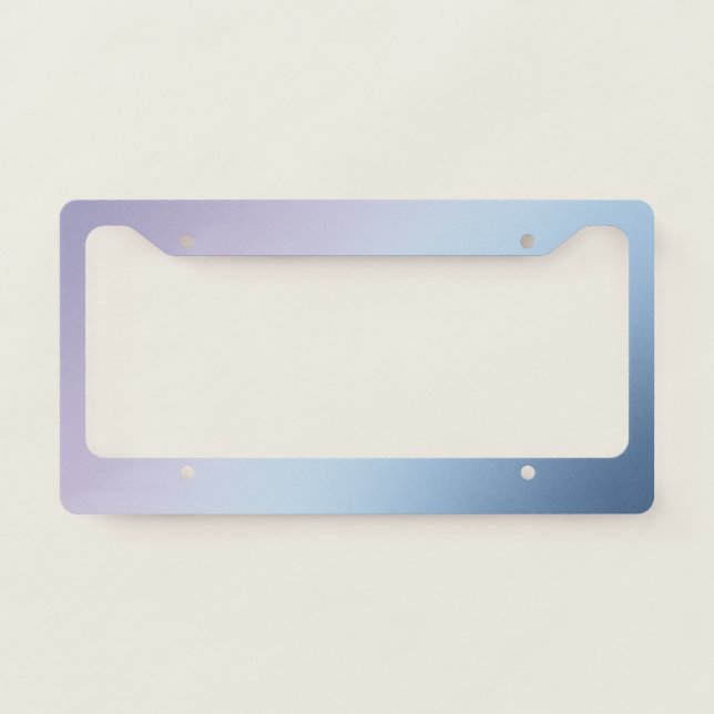 Purple Blue Ombre Gradient Blur Abstract Design License Plate Frame (Front)
