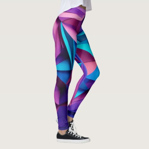 Purple  Blue Ombre Leggings Vibrant Colors for  Leggings