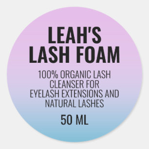Purple & Blue Ombre Small Business Beauty Product Classic Round Sticker