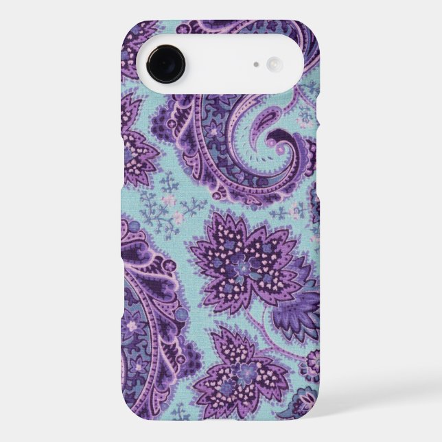 Purple Blue Paisley Case-Mate iPhone Case (Back)