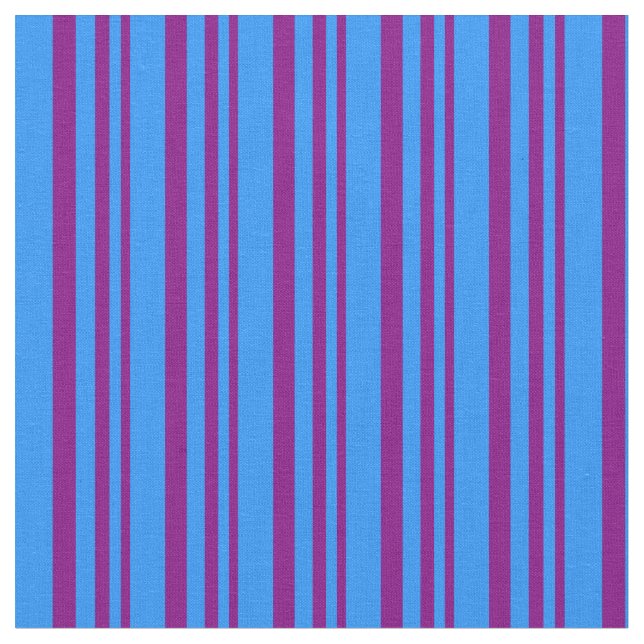 Purple & Blue Pattern of Stripes Fabric (Close Up)