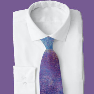 Purple Blue Peacock Abstract Neck Tie