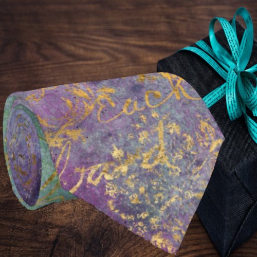 Purple Blue Peacock Abstract Neck Tie Necktie