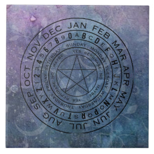 Purple Blue Pendulum Ceramic Tile