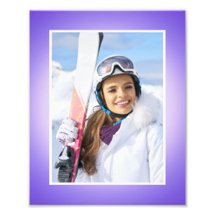 Purple Blue Pink Aura Gradient Border Photo Print