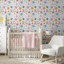 Purple Blue Pink Boho Wildflower