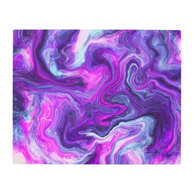 Purple, Blue, Pink Fluid Art   (Front)