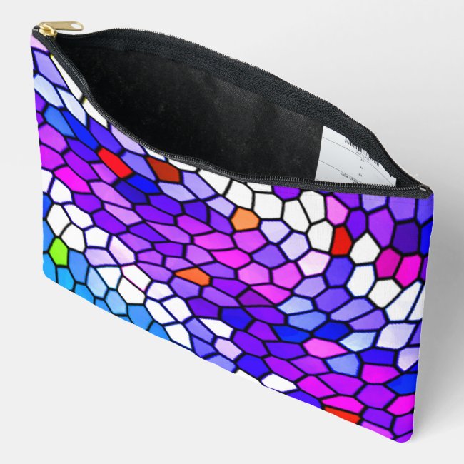 Purple Blue Pink Mosaic Pattern Accessory Bag