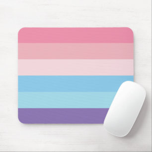 Purple Blue Pink Strip Mouse Pad
