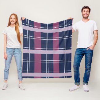 Purple Blue Plaid Tartan Checkered Pattern