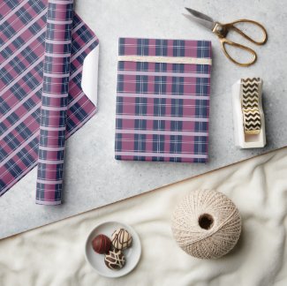 Purple Blue Plaid Tartan Pattern Holidays