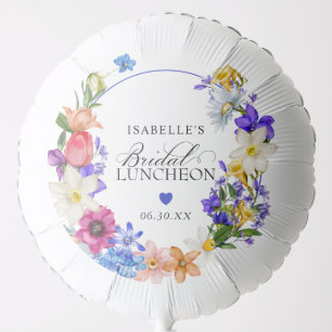 Purple Blue Red Wildflower Bridal Luncheon Shower Balloon