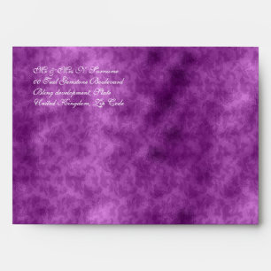 Purple blue "return address" party envelope