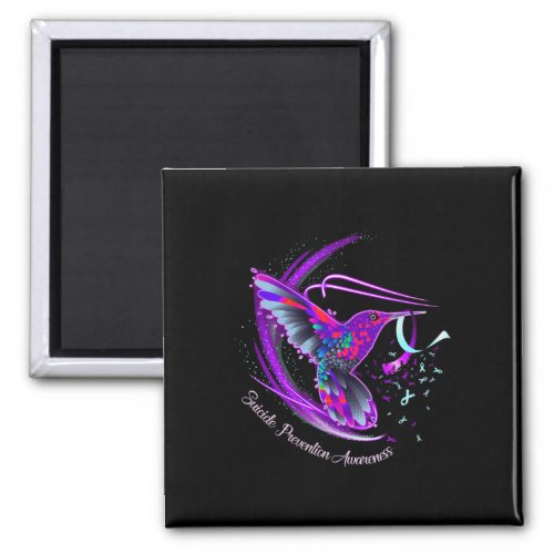 Purple Blue Ribbon Suicide Prevention Awareness 1  Magnet