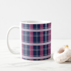 Purple Blue Scottish Tartan Plaid Pattern Coffee Mug