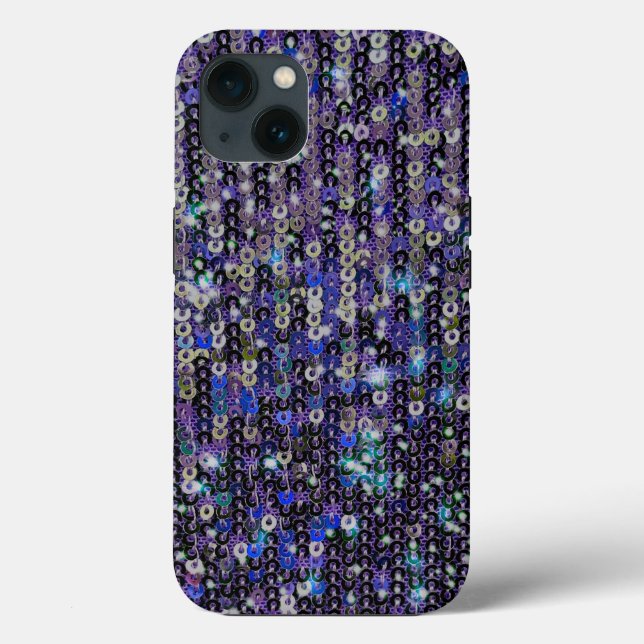 Purple blue sequins | sparkle pattern   Case-Mate iPhone case (Back)
