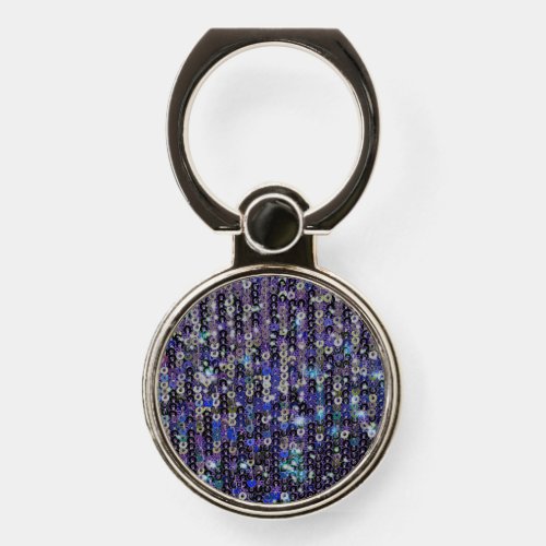 Purple blue sequins  sparkle pattern      phone ring stand