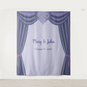 Purple Blue Silver Infinity Wedding Backdrop