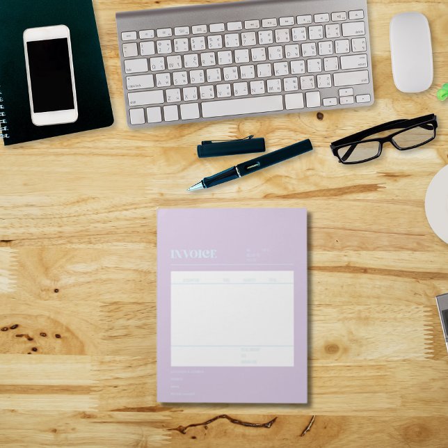 Purple Blue Small Business Invoice Notepad (Creator Uploaded)