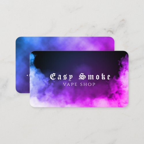 Purple Blue Smoke Vape Shop Business Card