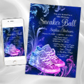 Diamond Sneaker Ball Birthday Party Invitation